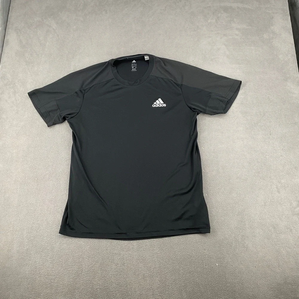Adidas Mens Climalite Short Sleeve Training Shirt Black AX8244 Size Large